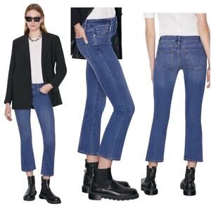 FRAME Jeans Le Crop Mini Boot Bootcut Denim Pants Medium Wash Somerset Blue 30